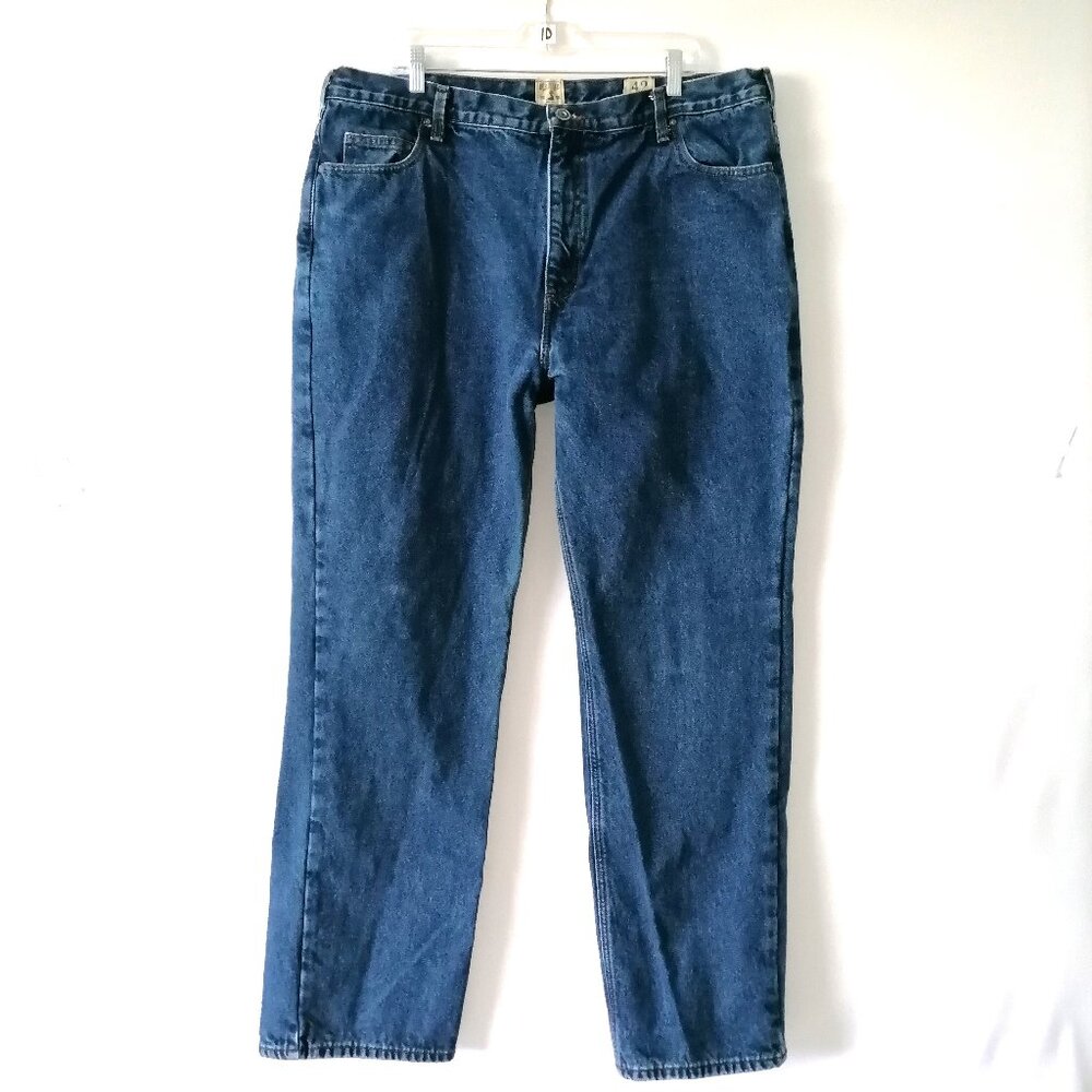 Red Head Mens Blue Flannel Lined Straight Leg Denim Jeans Size 42X34